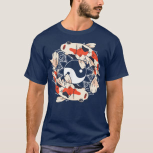 Camiseta Koi Yin Yang Asian Carp Nishikigoi Japonês Koi Ca