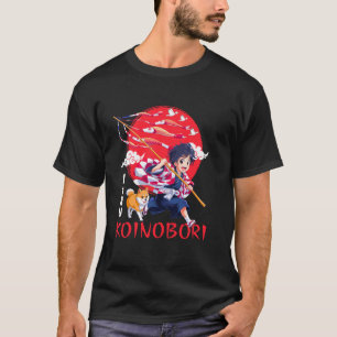 Camiseta Koinobori Bandeira de Peixe Carp do Dia dos Menino