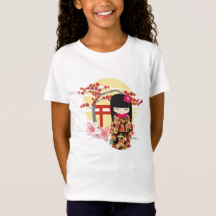 Camiseta Kokeshi Doll Floral Kimono