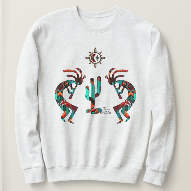Camiseta Kokopelli E Cactus (Frente do Design)