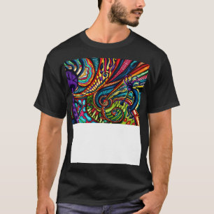 Camiseta Kokopelli flute player de música colorida arte tem
