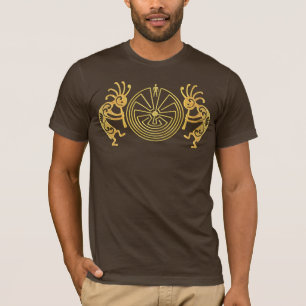 Camiseta KOKOPELLI/HOMEM no ouro do LABIRINTO + suas ideias
