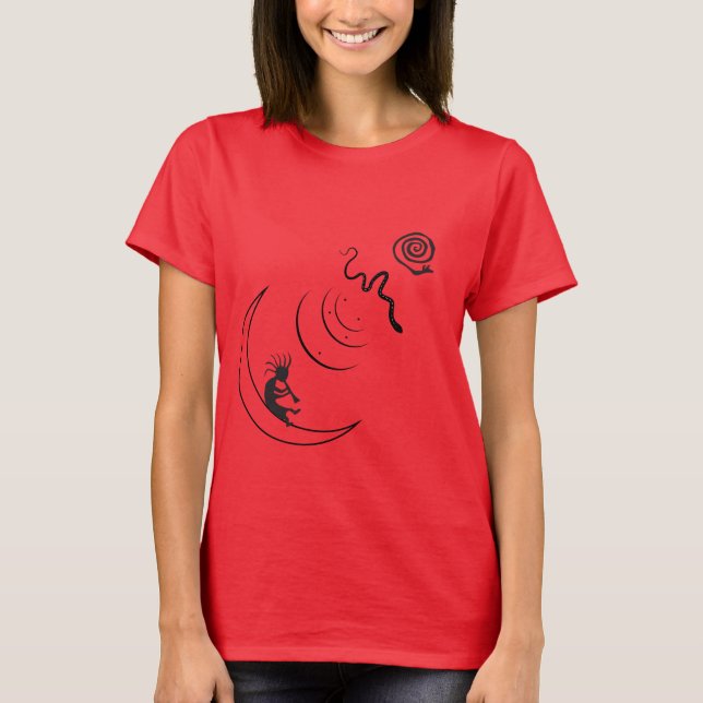 Camiseta Kokopelli Petroglicphs Rock Art (Frente)