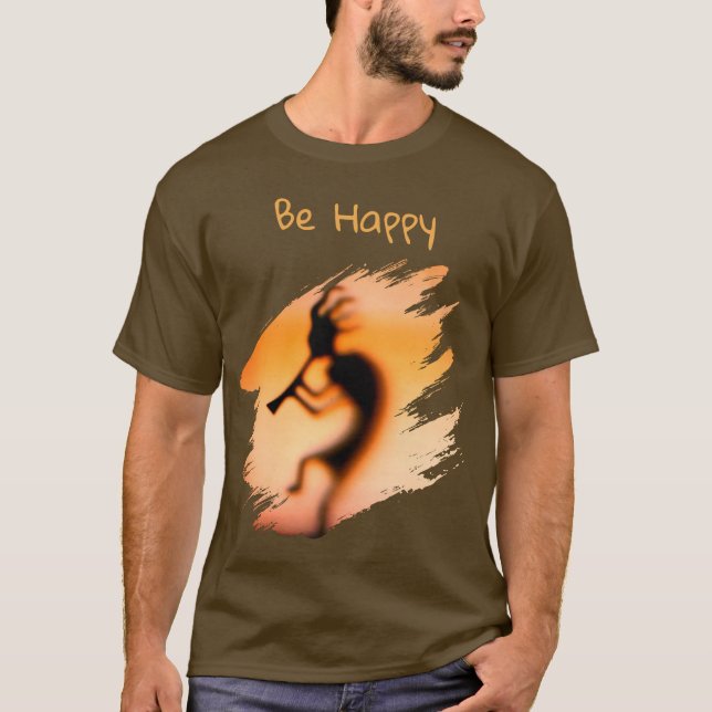 Camiseta Kokopelli Seja Feliz   (Frente)