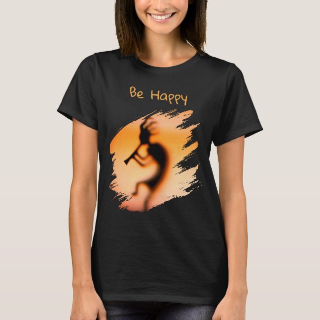 Camiseta Kokopelli Seja Feliz   (Frente)