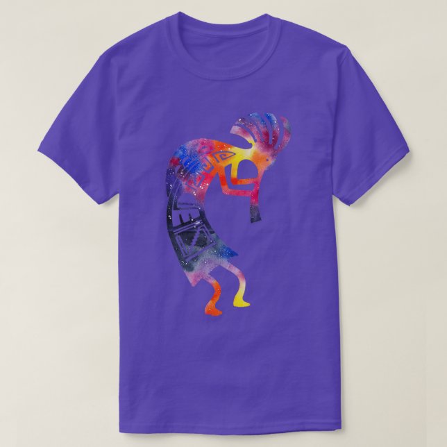 Camiseta Kokopelli Watercolor Nativo Americano  (Frente do Design)