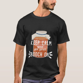 Camiseta Kombucha MANTÉM CALM e pegue seu booch