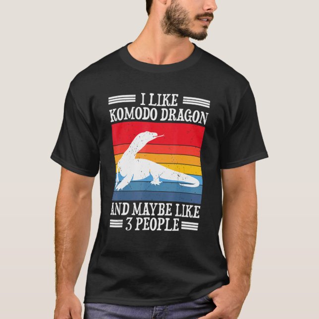 Camiseta Komodo Dragon Lizard Animal Reptile Bearard Lizard (Frente)