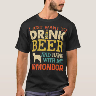 Camiseta Komondor Dad Drink Beer Hang With Dog Funny Men