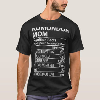 Camiseta Komondor Mãe Nutrição Fata Proprietário De Cachorr