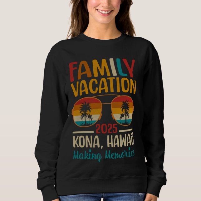 Camiseta Kona Beach Hawaii Matching Family Vacation 2025 (Frente)
