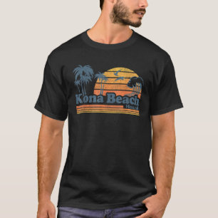 Camiseta Kona Beach Hawaii Vintage Surfing 70s Retro Summer