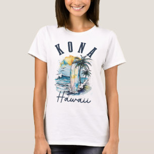Camiseta Kona Havaí Havaiano Surf Vintage Surfista Surfista