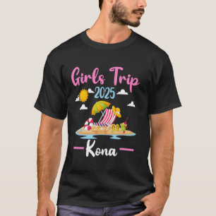 Camiseta Kona Hawaii Beach Girls Trip 2025 Summer Vacation
