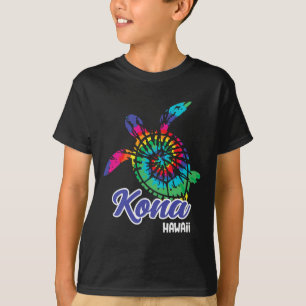 Camiseta Kona Hawaii Tie Dye Salve Tartarugas do Mar Havaia