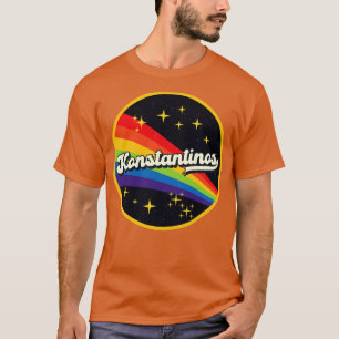 Camiseta Konstantinos Rainbow No Estilo De Vintagem Espacia