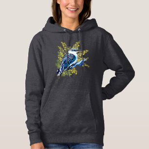 Camiseta Kookaburra, azul e cinza, pássaro aussie