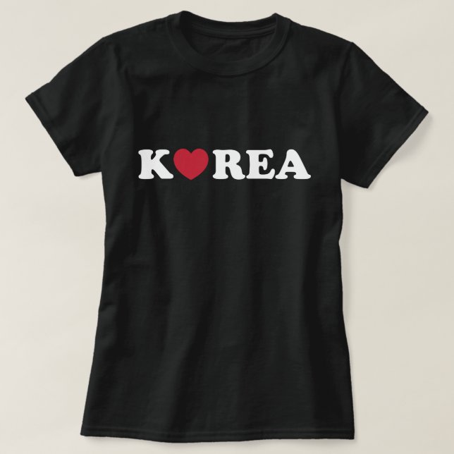 Camiseta Korea Love Heart-Shirt (Frente do Design)