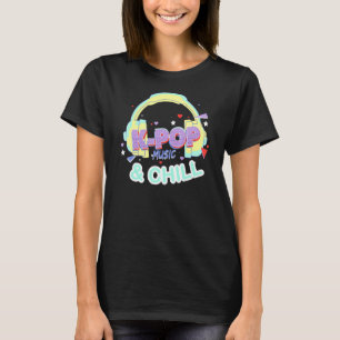 Camiseta Korea Pop Music Símbolo Chill Teen Girls Merch Pas