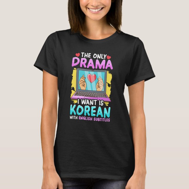 Camiseta Korean Drama for Women Kdrama Fashion Cute Kdrama  (Frente)