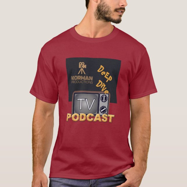 Camiseta Korman Productions Deep Dive TV Podcast (Frente)