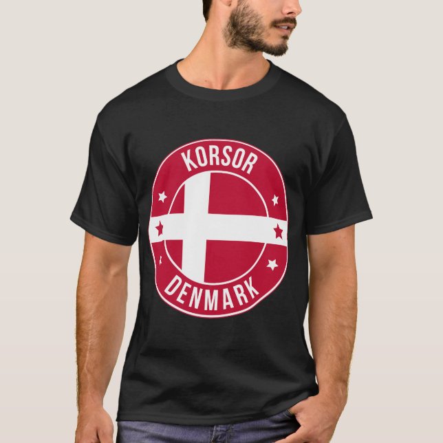 Camiseta Korsor, cidade da Dinamarca (Frente)