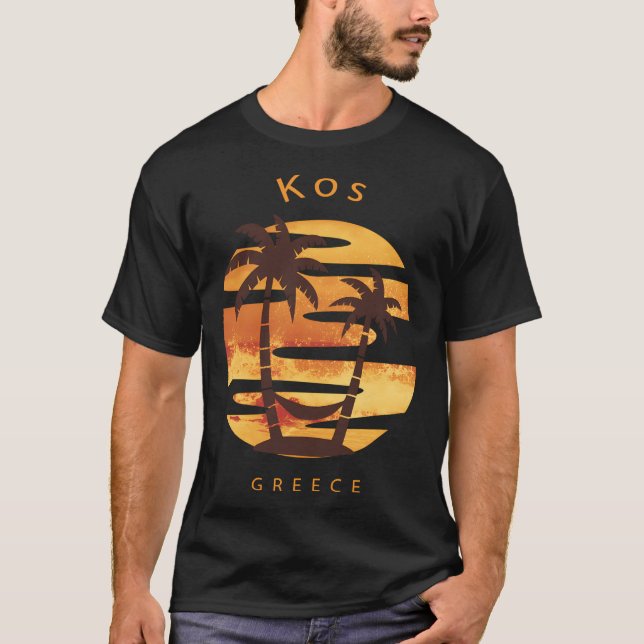 Camiseta Kos Grécia Ilha da Ilha do Mar Mediterrâneo do Sul (Frente)