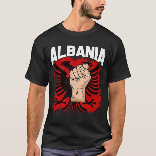Camiseta Kosovo Albânia Tirana Flag Double Eagle (Frente)