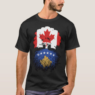 Camiseta Kosovo Kosovar Canada Tree Roots Flag