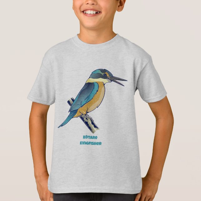 Camiseta Kotare Kingfisher NZ BIRD (Frente)