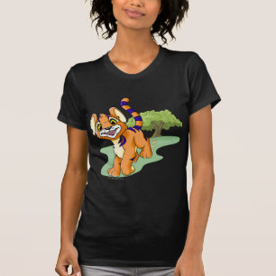 Camiseta Kougra alaranjado aventuroso na ilha do mistério