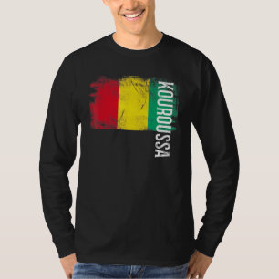 Camiseta Kouroussa Guiné Bandeira Para Homens Guineenses Mu