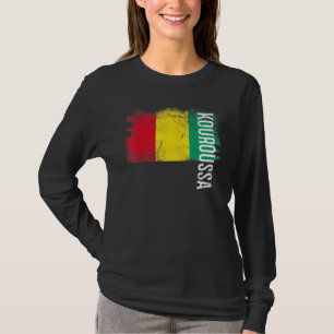 Camiseta Kouroussa Guiné Bandeira Para Homens Guineenses Mu