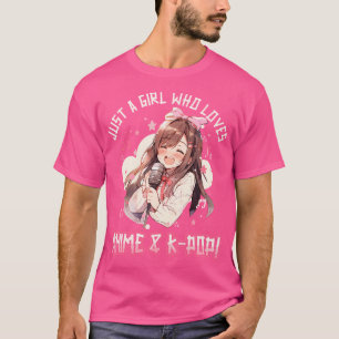 Camiseta Kpop Coreano Popmusic Apenas uma garota que ama an