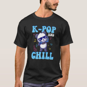 Camiseta KPop e Enchimento Fãs De Música Da Coreia Do Panda