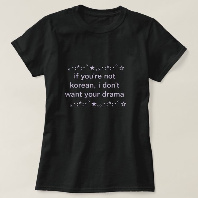 Camiseta Kpop e Kdrama, Estético Adolescente (Frente do Design)