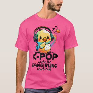 Camiseta Kpop, Onde O Desfiladeiro Nunca Encerra Duck K-Pop