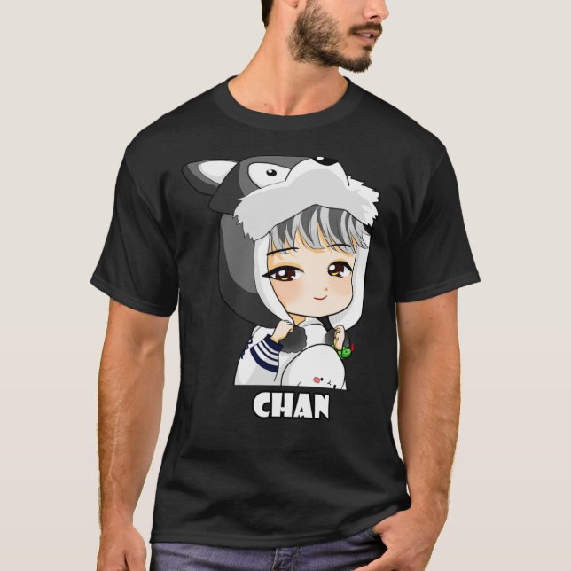 Camiseta KPOP STRAY KIDS BANG CHAN CHIBI Classic T Shirt (Frente)
