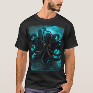 Camiseta Kraken Destruindo Um Monstro Do Mar