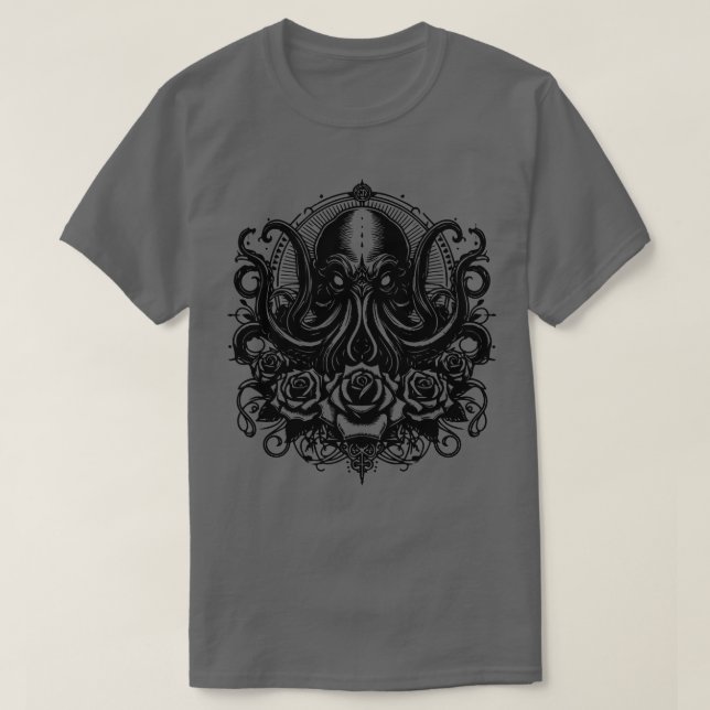 Camiseta kraken gótico (Frente do Design)