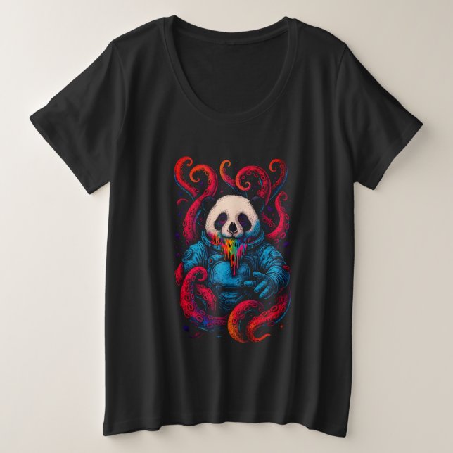 Camiseta Kraken Panda Cósmico (Frente do Design)