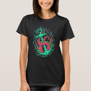 Camiseta Kraken Tentacle Anchor Náutico Seaman Marine Boa