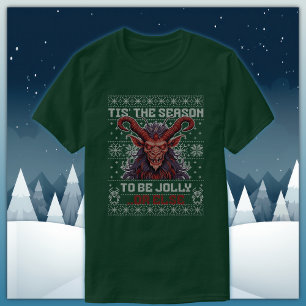 Camiseta Krampus Esta É A Época De Ser Jolly Ou Outra