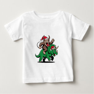 Camiseta Krampus Montado Em Um Dinossauro Natal Malvado Do