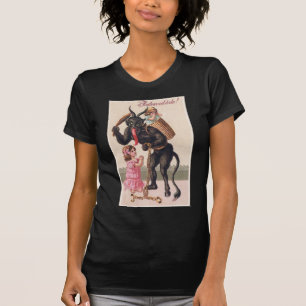 Camiseta Krampus que Scaring o Natal do feriado do vintage