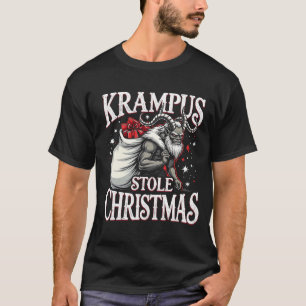 Camiseta Krampus Roubou Natal Krampus Devil Xmas