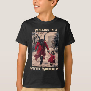 Camiseta Krampus Winter Wonderland Design de Natal Gótico