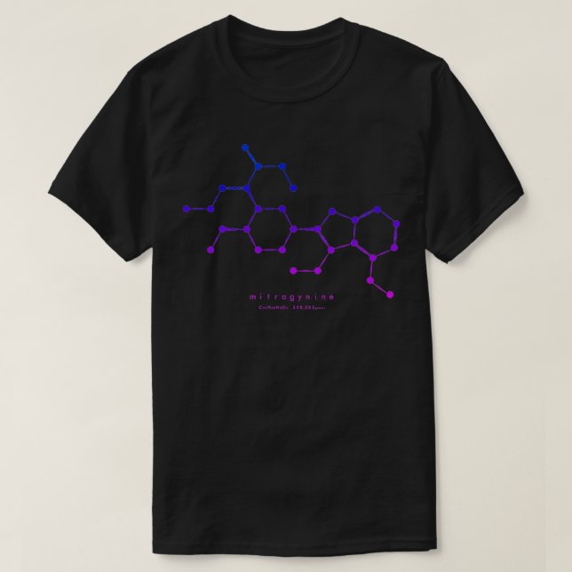 Camiseta Kratom Colorido Molécula Nootropics Kratom (Frente do Design)