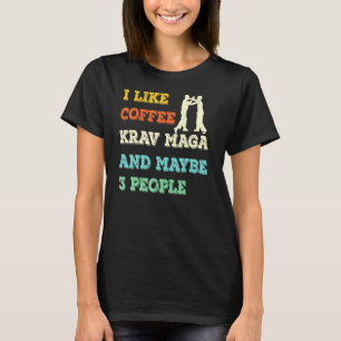 Camiseta Krav Maga Martial Arts Mma Fighter Café