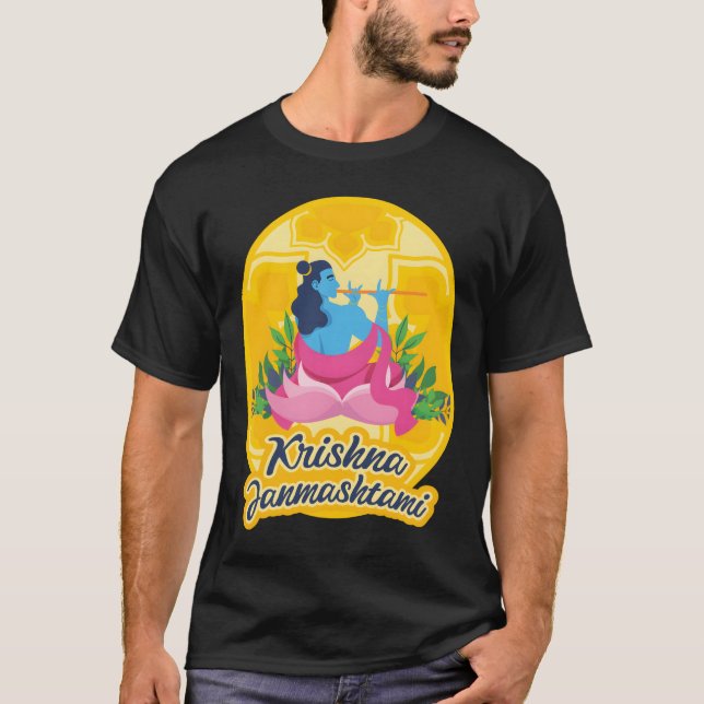 Camiseta Krishna Janmashtami - Festival da Índia (Frente)